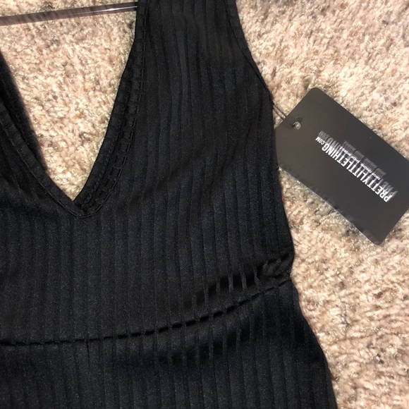 PLT BLACK JUMPSUIT BIKER BODYSUIT - Picture 3 of 6